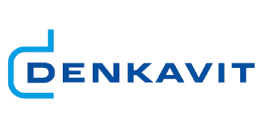 Logo van Denkavit met blauwe hoofdletters