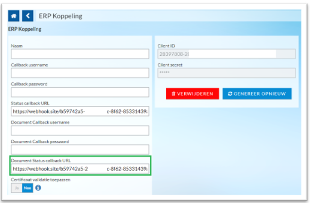 SHP-Douane-API-inrichten-endpoint