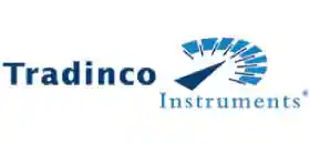 Tradinco Instruments logo in blauwe letters en schijf met wijzer.